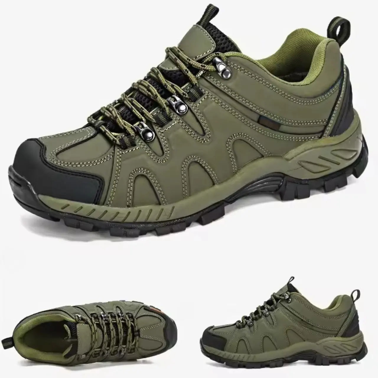 Zypher – Durable Men's Hiking Shoes With Lace-Up Design For Outdoor Adventures - Army Green2