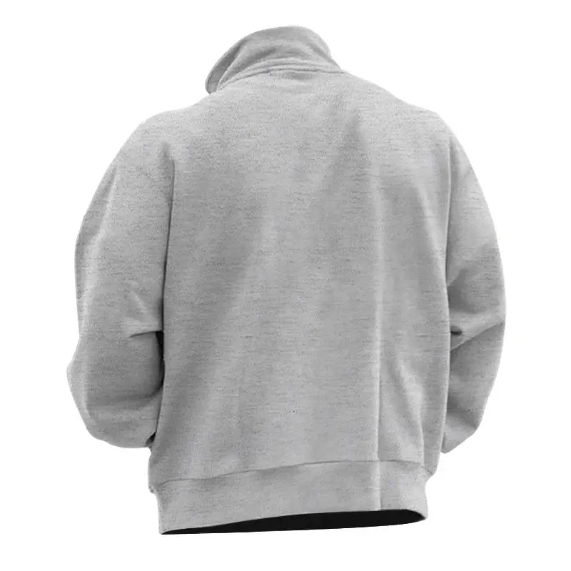 Caden - Casual Men's Hoodie With Half Zip Design For Autumn And Winter Wear 1
