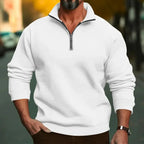 Caden - Casual Men's Hoodie With Half Zip Design For Autumn And Winter Wear 3