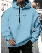 MunaWear - Hoodies - Caden - Modern Men's Hoodie With Embroidered Logo For Casual Wear And Street Style - Light Blue / 5XL