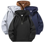 Caden - Stylish Men's Half-Zip Hoodie With Long Sleeves For Casual Autumn Wear 0