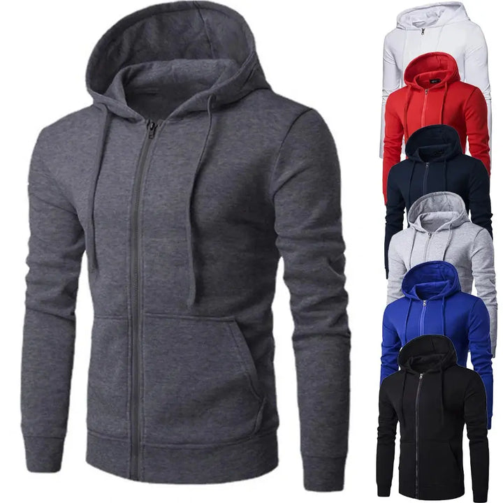 Ethan – Slim Fit Long Sleeve Zipper Hoodie for Men, Stylish Autumn Essential, Size S-XXL 1