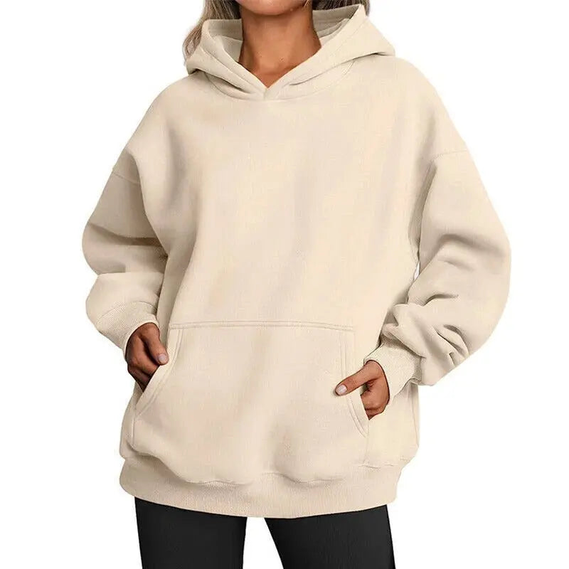 MunaWear - Hoodies & Sweatshirts - Arden – Oversized Ladies Hoodie with Raglan Sleeves and Kangaroo Pocket, Perfect for Casual Wear and Layering - 