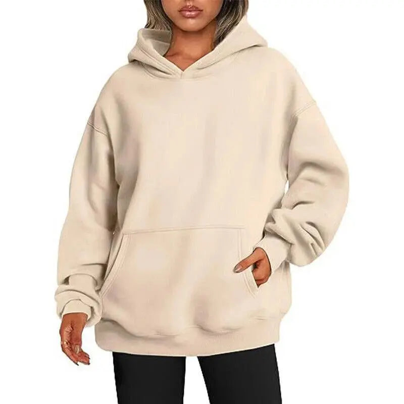 MunaWear - Hoodies & Sweatshirts - Arden – Oversized Ladies Hoodie with Raglan Sleeves and Kangaroo Pocket, Perfect for Casual Wear and Layering - 