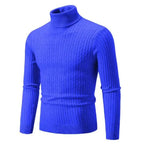 MunaWear - Hoodies & Sweatshirts - Ash – Men's Turtleneck Cashmere Sweater for Warmth & Style, Perfect Winter Essential - Blue