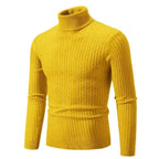 MunaWear - Hoodies & Sweatshirts - Ash – Men's Turtleneck Cashmere Sweater for Warmth & Style, Perfect Winter Essential - Yellow