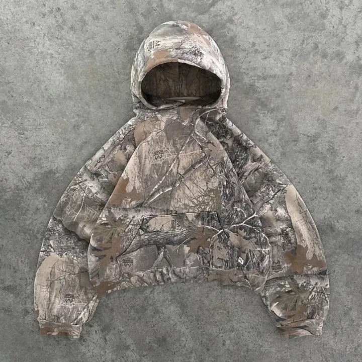 Ethan - Oversized Camo Zip-Up Hoodie for Men, Stylish & Comfortable Streetwear, Size S-XL 0