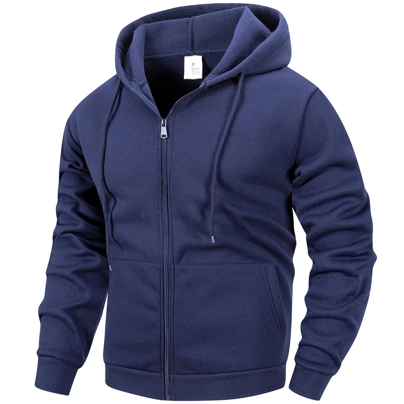 MunaWear  Hoodies & Sweatshirts  Ethan – Casual Zip-Up Hoodie for Men, Comfortable & Versatile for Autumn and Winter  Navy-Blue-XL