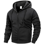 MunaWear  Hoodies & Sweatshirts  Ethan – Casual Zip-Up Hoodie for Men, Comfortable & Versatile for Autumn and Winter  black-L