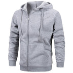 MunaWear  Hoodies & Sweatshirts  Ethan – Casual Zip-Up Hoodie for Men, Comfortable & Versatile for Autumn and Winter  light-gray-L