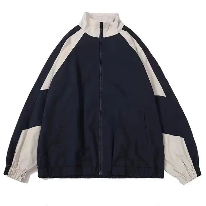 MunaWear - Hoodies & Sweatshirts - Marcus - Lightweight Hip Hop Varsity Jacket with Unique Patchwork Design for Men and Women, Size S-XL - 