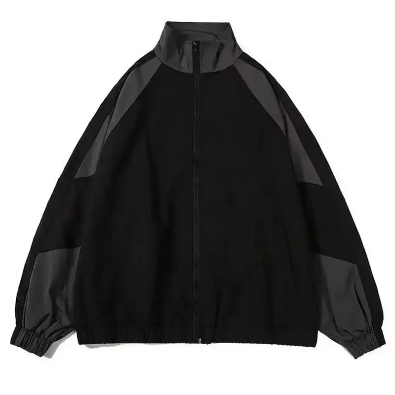 MunaWear - Hoodies & Sweatshirts - Marcus - Lightweight Hip Hop Varsity Jacket with Unique Patchwork Design for Men and Women, Size S-XL - 