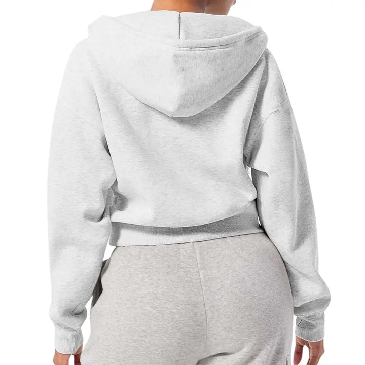 MunaWear - Hoodies & Sweatshirts - Sage – Soft Fabric Zipper Hoodie with Adjustable Hood and Kangaroo Pocket for Women - 