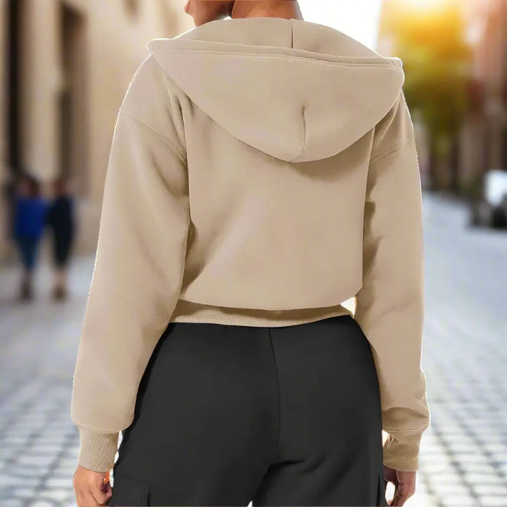 MunaWear - Hoodies & Sweatshirts - Sage – Soft Fabric Zipper Hoodie with Adjustable Hood and Kangaroo Pocket for Women - 