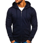 MunaWear - Hoodies & Sweatshirts - Steele – Slim Fit Long Sleeve Zipper Hoodie for Men, Stylish Autumn Essential - 