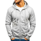 MunaWear - Hoodies & Sweatshirts - Steele – Slim Fit Long Sleeve Zipper Hoodie for Men, Stylish Autumn Essential - 