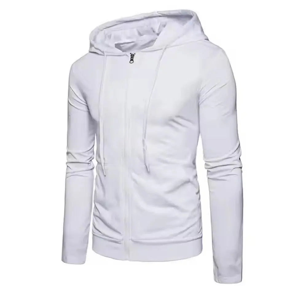 MunaWear - Hoodies & Sweatshirts - Steele – Slim Fit Long Sleeve Zipper Hoodie for Men, Stylish Autumn Essential - 