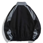 MunaWear - Hoodies & Sweatshirts - Trion - Lightweight Hip Hop Varsity Jacket with Unique Patchwork Design for Men and Women - Black