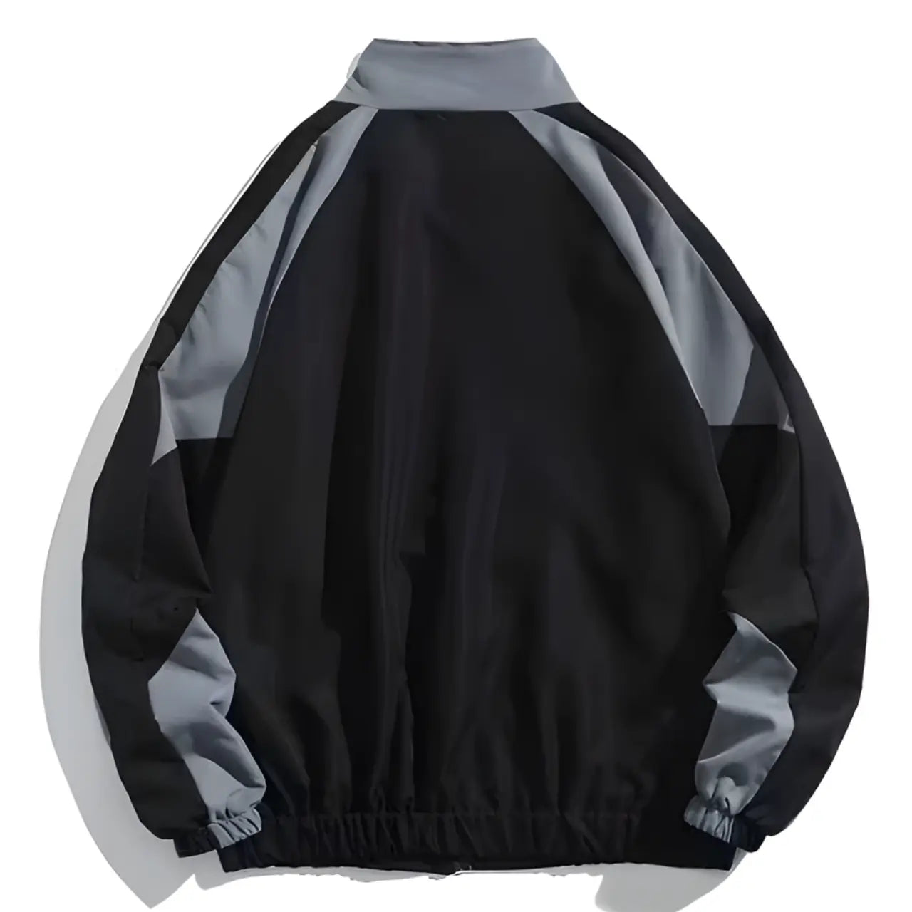 MunaWear - Hoodies & Sweatshirts - Trion - Lightweight Hip Hop Varsity Jacket with Unique Patchwork Design for Men and Women - Black