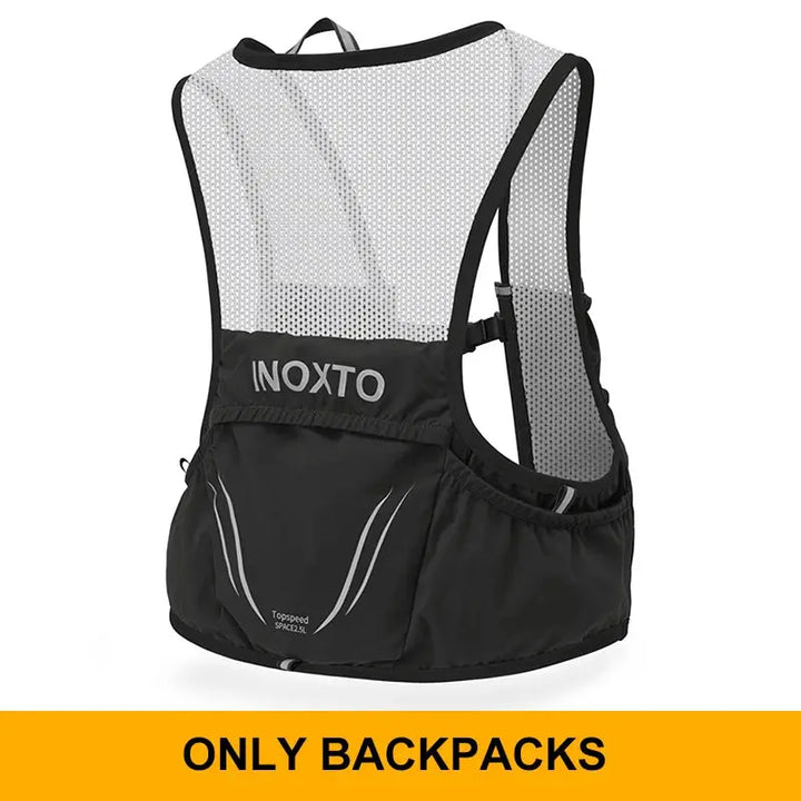 MunaWear  Hydration Packs  Ethan – Ultra-Lightweight Running Hydration Vest with 2L Capacity & Dual 450ml Kettles for Trail Running  Black-White