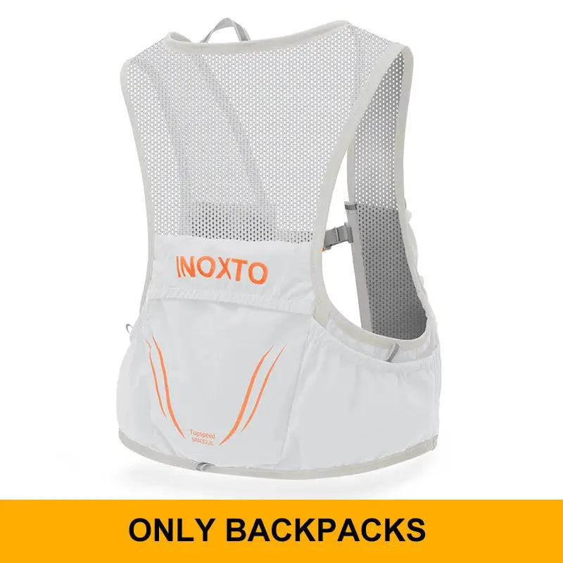 MunaWear  Hydration Packs  Ethan – Ultra-Lightweight Running Hydration Vest with 2L Capacity & Dual 450ml Kettles for Trail Running  Gray-Orange
