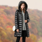 MunaWear - Jackets - Amarie – Cozy Women's Rain Jacket With Modern Hood For Stylish Winter Wear - Black 