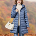 MunaWear - Jackets - Amarie – Cozy Women's Rain Jacket With Modern Hood For Stylish Winter Wear - Blue / 5XL