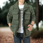 MunaWear - Jackets - Brooks – Detachable Windproof Hooded Jacket with Multi-Pocket Design for Outdoor Activities - Army Green / 5XL