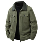 Caden - Classic Men's Corduroy Jacket with Fleece Lining for Casual Wear 0
