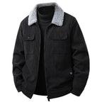 Caden - Classic Men's Corduroy Jacket with Fleece Lining for Casual Wear 1