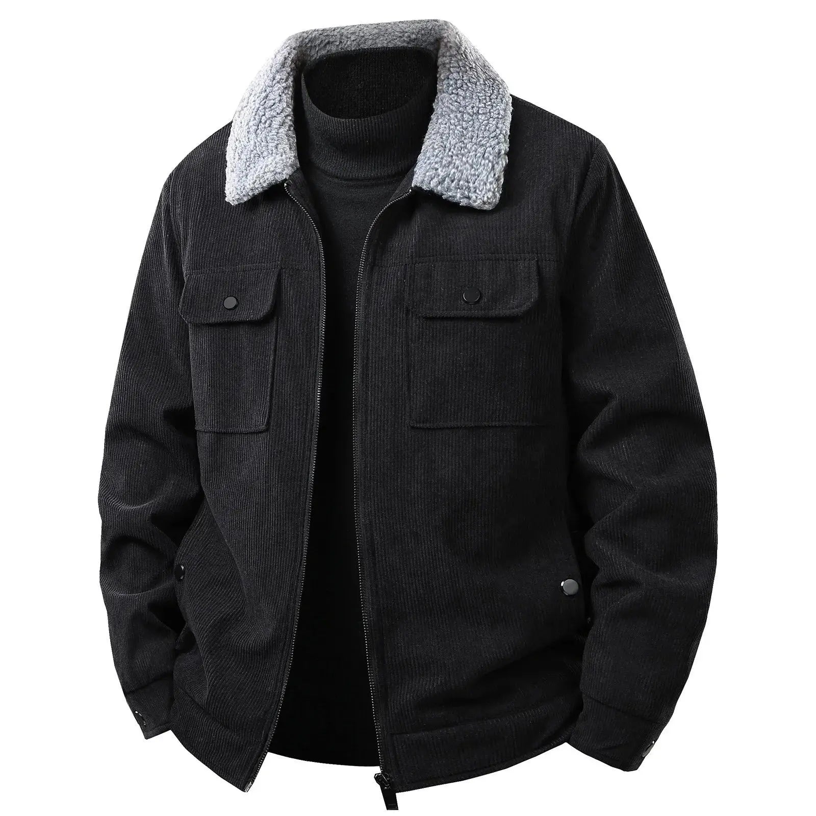 Caden - Classic Men's Corduroy Jacket with Fleece Lining for Casual Wear 1