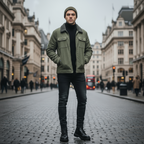 MunaWear - Jackets - Caden - Classic Men's Corduroy Jacket with Fleece Lining for Casual Wear - 