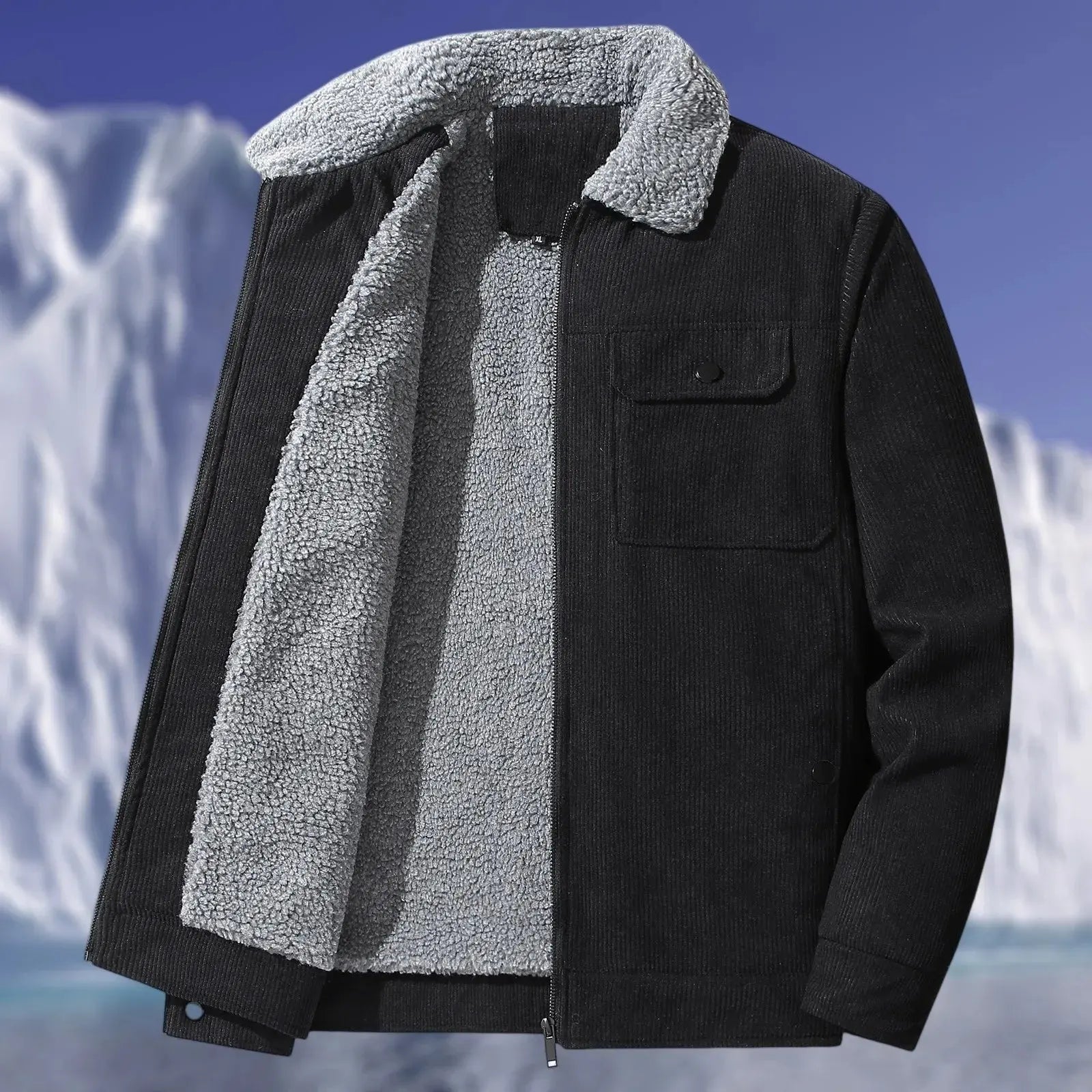 Caden - Classic Men's Corduroy Jacket with Fleece Lining for Casual Wear 6