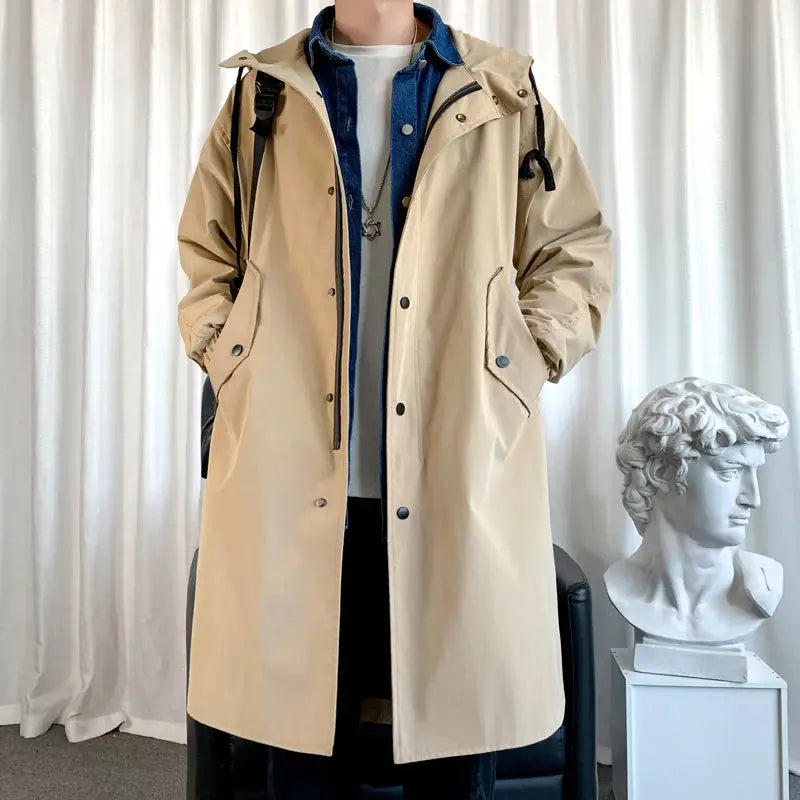 Caden - Oversized Men's Hooded Jacket In Korean Streetwear Style For Casual Outings 2