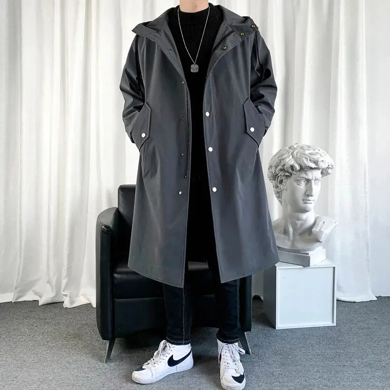 Caden - Oversized Men's Hooded Jacket In Korean Streetwear Style For Casual Outings 3