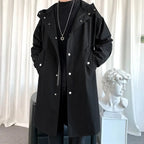 Caden - Oversized Men's Hooded Jacket In Korean Streetwear Style For Casual Outings 0
