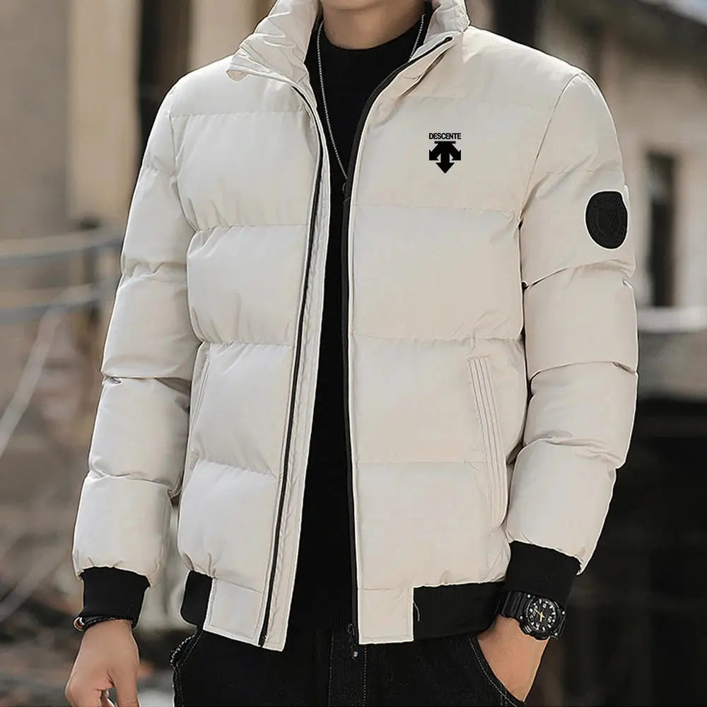 Caden - Stylish Men's Puffer Jacket With Stand-Up Collar For Outdoor Sports 10