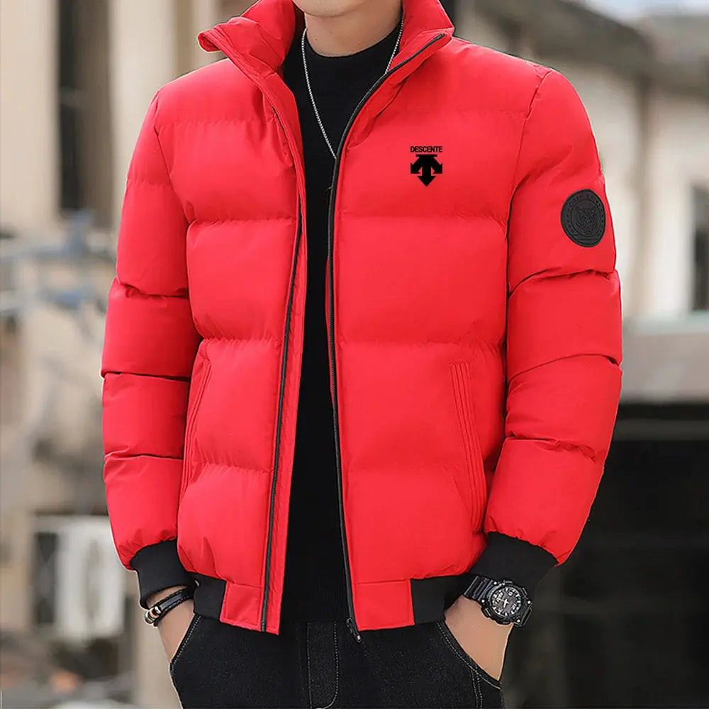 Caden - Stylish Men's Puffer Jacket With Stand-Up Collar For Outdoor Sports 8