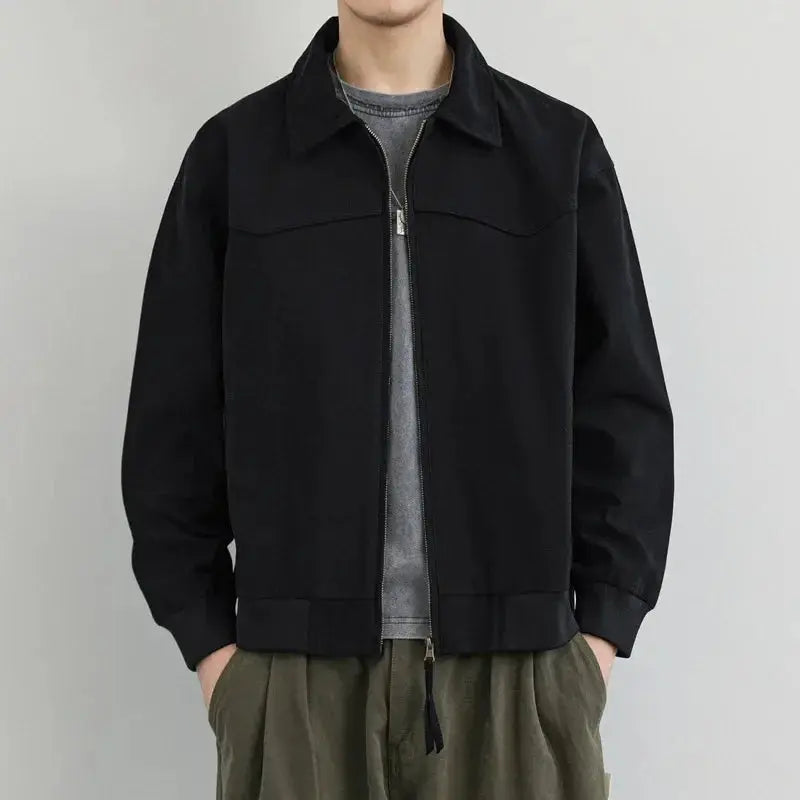 Caden - Vintage Workwear Jacket With Loose Fit For Casual Spring And Autumn Wear 2