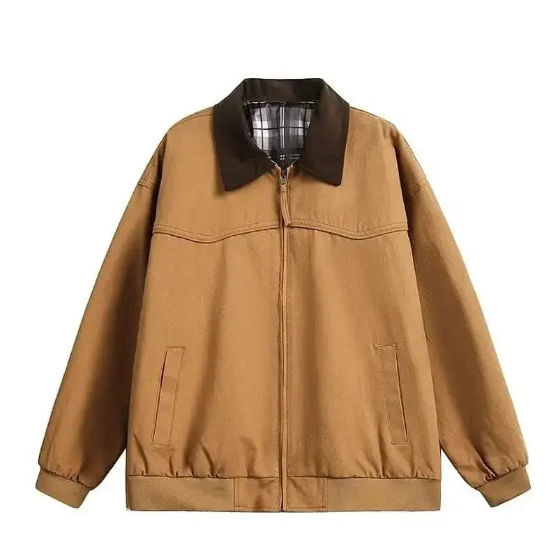 Caden - Vintage Workwear Jacket With Loose Fit For Casual Spring And Autumn Wear 6