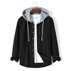 Caden – Casual Men's Cord Jacket With Contrast Hood For Everyday Wear 1