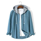 Caden – Casual Men's Cord Jacket With Contrast Hood For Everyday Wear 3