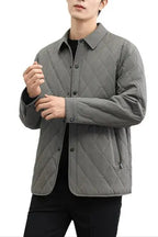 Caden – Classic Men's Puffer Jacket With Diamond Pattern For Casual And Smart Occasions 4