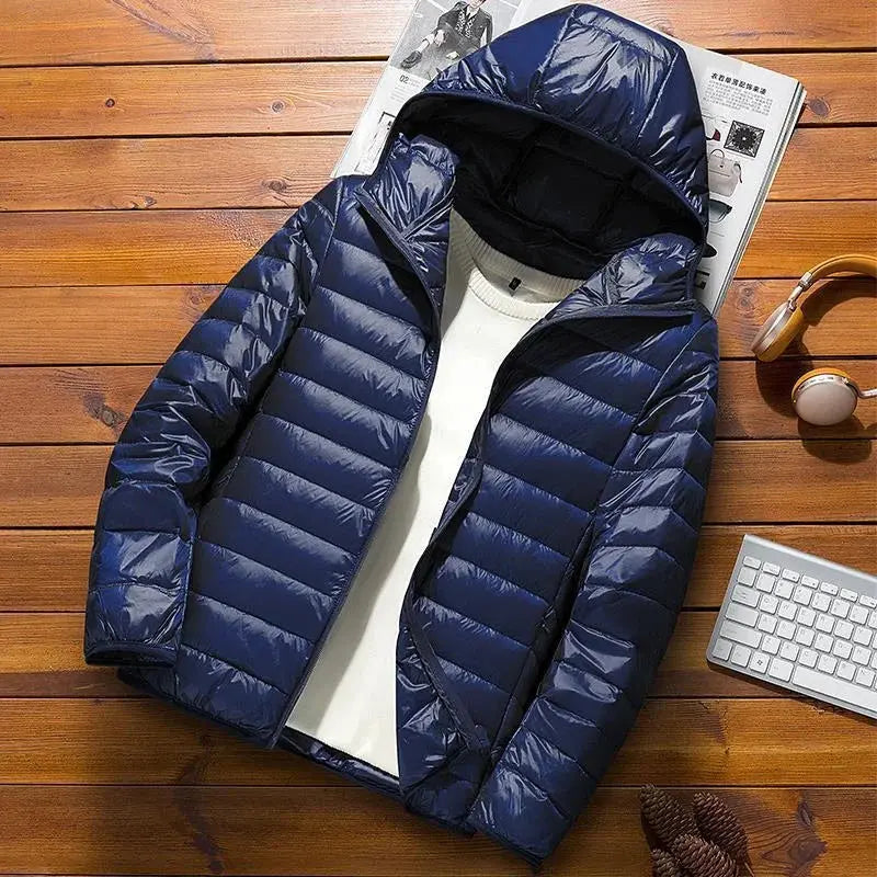 Caden – Quilted Men's Hooded Jacket With Classic Design For Winter Wear 1