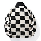 Caden – Stylish Men's Fleece Jacket With Chessboard Pattern For Winter Wear 2