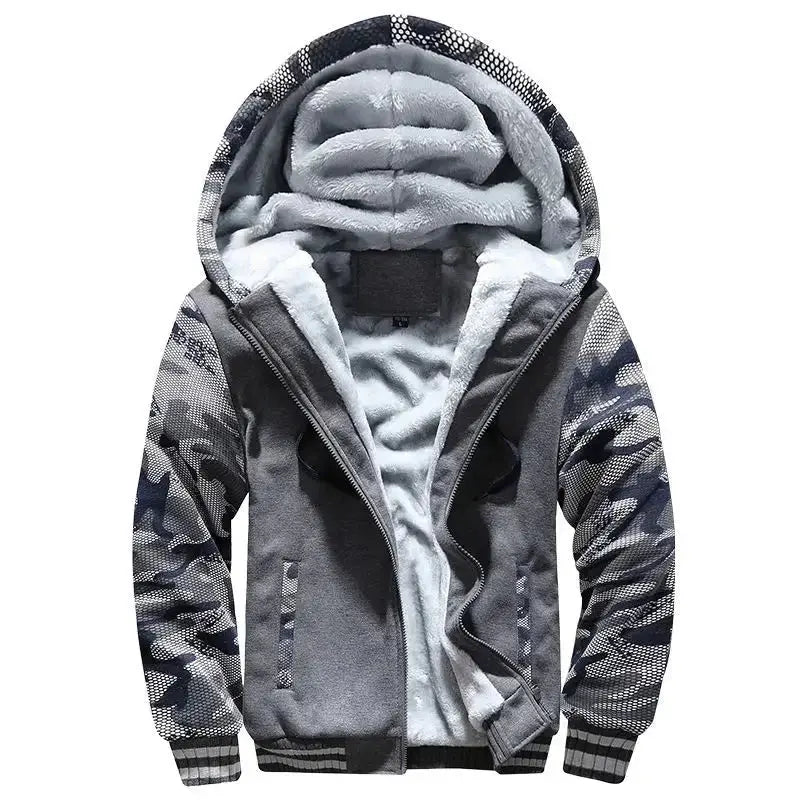 Caden – Stylish Men's Hooded Fleece Quilted Jacket for Everyday Wear 3
