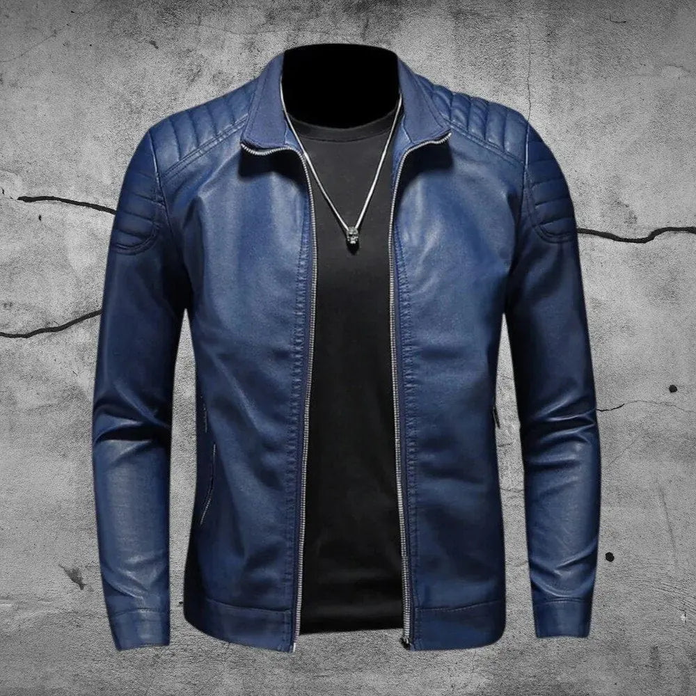 Caden – Stylish Men's Leather Biker Jacket With Premium Feel For Business And Casual Wear 0