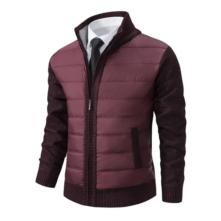 Caden – Stylish Men's Quilted Jacket With Stand-Up Collar For Winter Wear 0