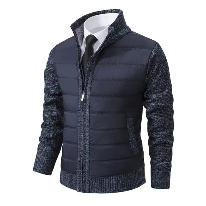 Caden – Stylish Men's Quilted Jacket With Stand-Up Collar For Winter Wear 1