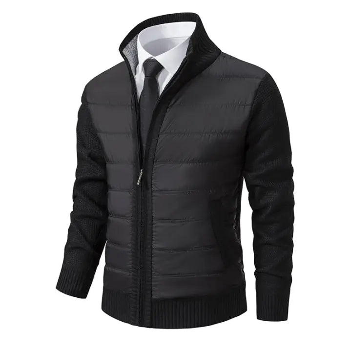 Caden – Stylish Men's Quilted Jacket With Stand-Up Collar For Winter Wear 2
